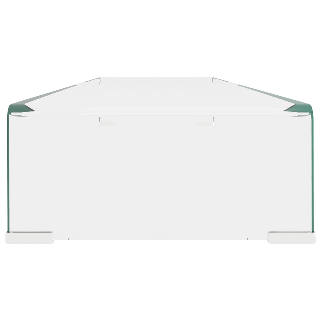 TV-taso/Näyttöteline Kirkas lasi 110x30x13 cm - Sisustajankoti.fi