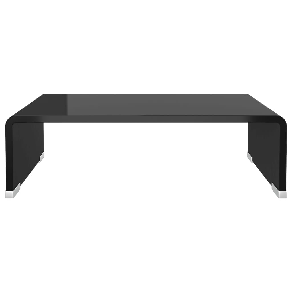 TV-taso/Näyttöteline Musta lasi 40x25x11 cm - Sisustajankoti.fi