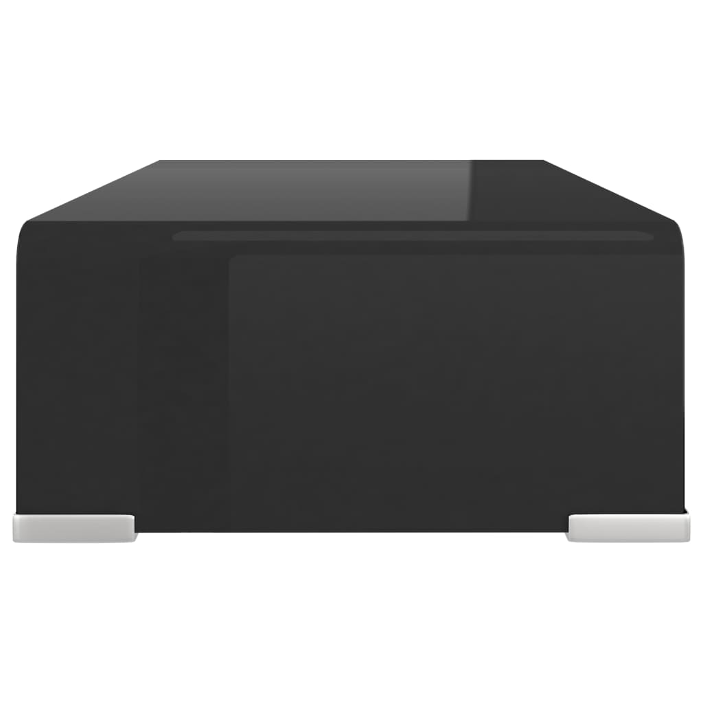 TV-taso/Näyttöteline Musta lasi 40x25x11 cm - Sisustajankoti.fi