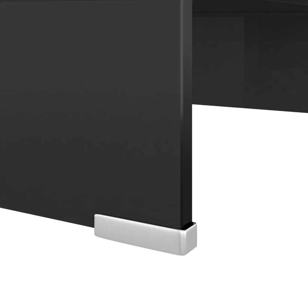 TV-taso/Näyttöteline Musta lasi 40x25x11 cm - Sisustajankoti.fi