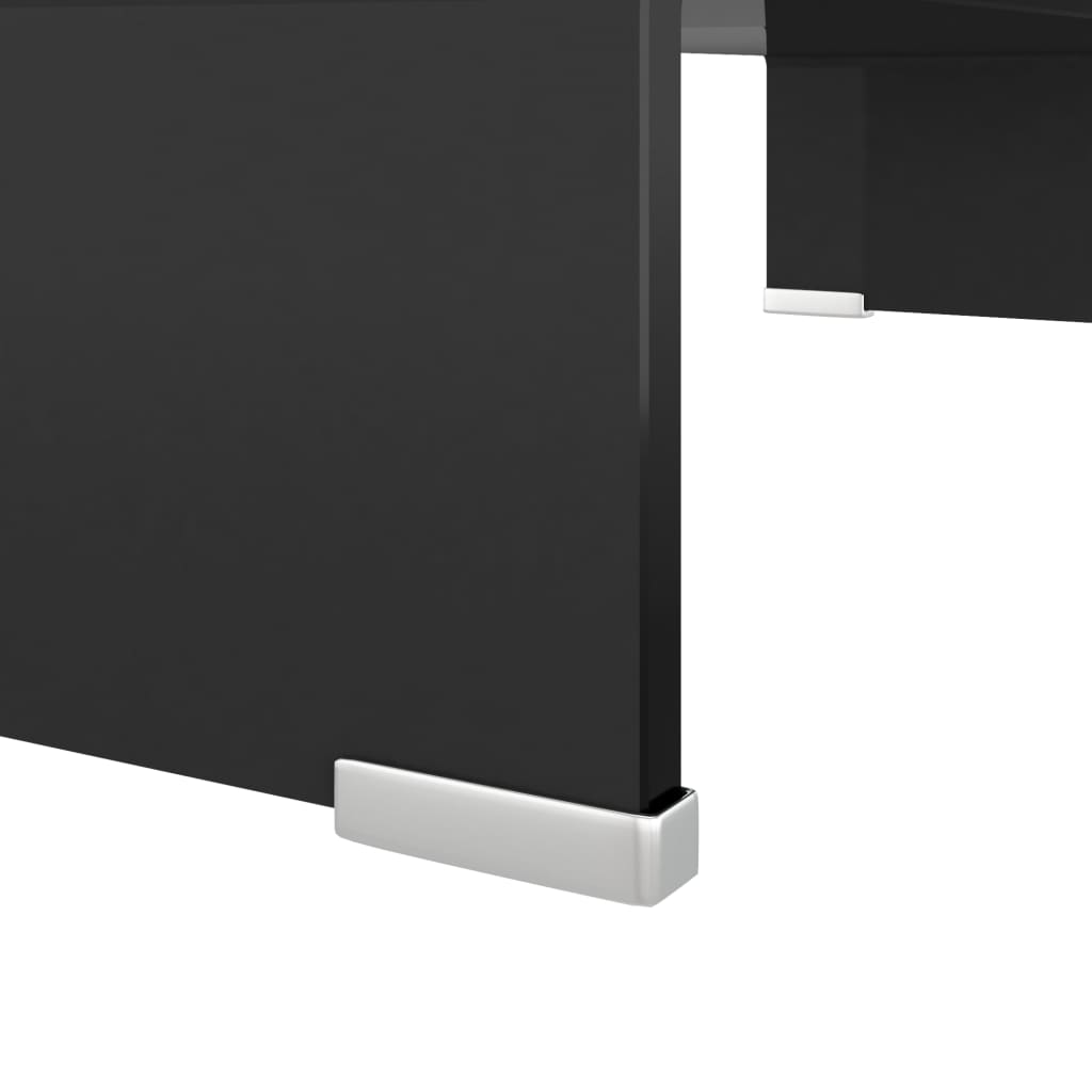 TV-taso/Näyttöteline Musta lasi 60x25x11 cm - Sisustajankoti.fi