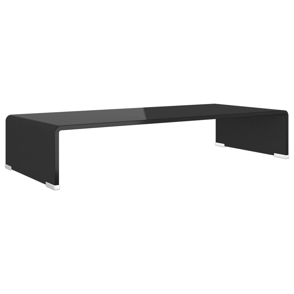 TV-taso/Näyttöteline Musta lasi 70x30x13 cm - Sisustajankoti.fi