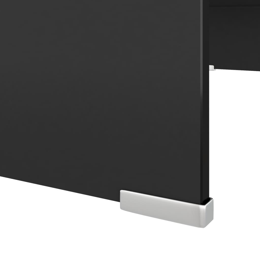 TV-taso/Näyttöteline Musta lasi 70x30x13 cm - Sisustajankoti.fi