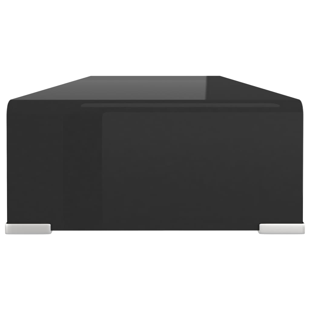 TV-taso/Näyttöteline Musta lasi 80x30x13 cm - Sisustajankoti.fi