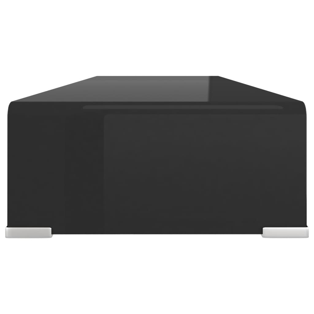 TV-taso/Näyttöteline Musta lasi 90x30x13 cm - Sisustajankoti.fi