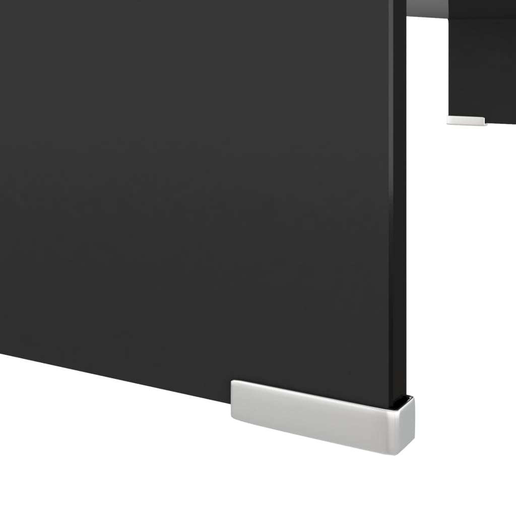 TV-taso/Näyttöteline Musta lasi 90x30x13 cm - Sisustajankoti.fi