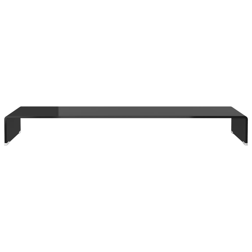 TV-taso/Näyttöteline Musta lasi 110x30x13 cm - Sisustajankoti.fi