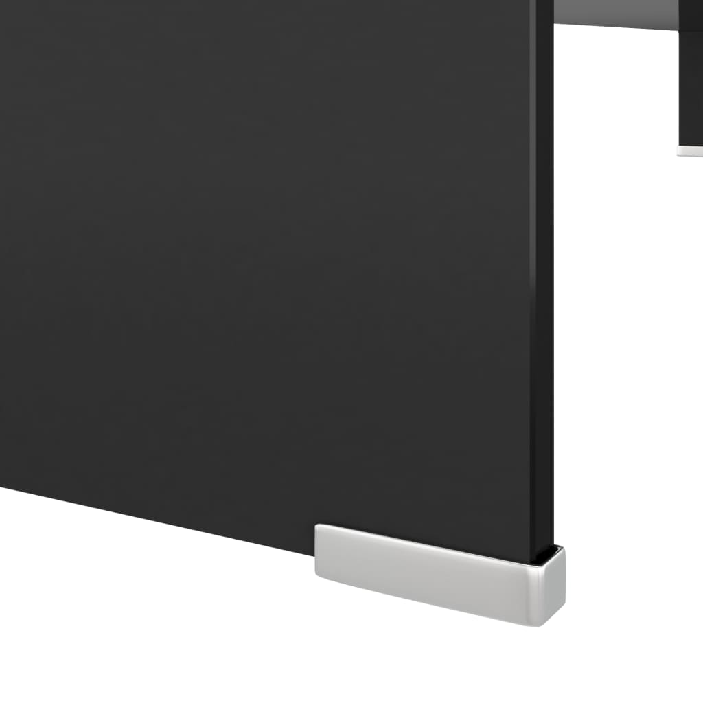 TV-taso/Näyttöteline Musta lasi 110x30x13 cm - Sisustajankoti.fi
