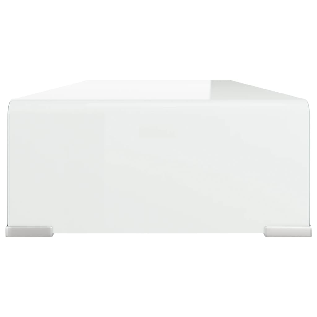TV-taso/Näyttöteline Valkoinen lasi 70x30x13 cm - Sisustajankoti.fi