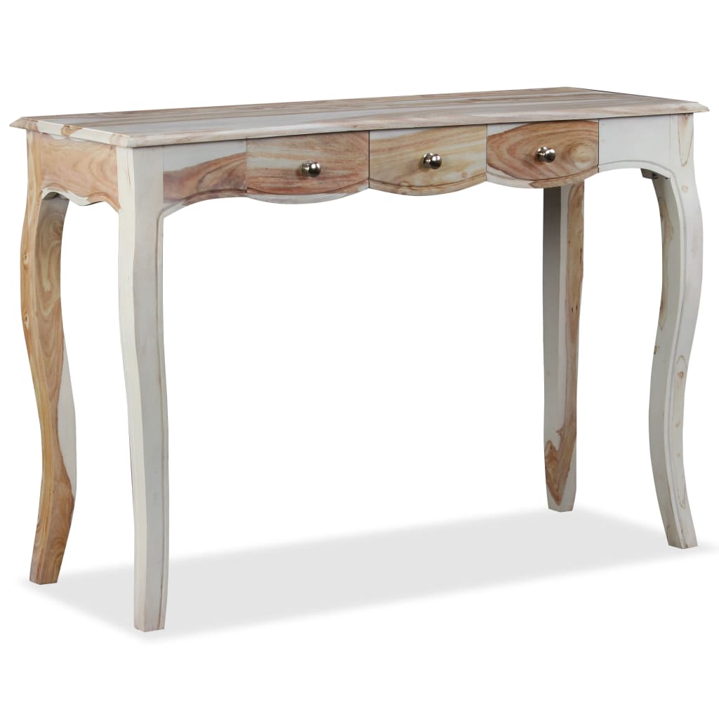 Sivupöytä 3 vetolaatikolla Kiinteä seesampuu 110x40x76 cm - Sisustajankoti.fi