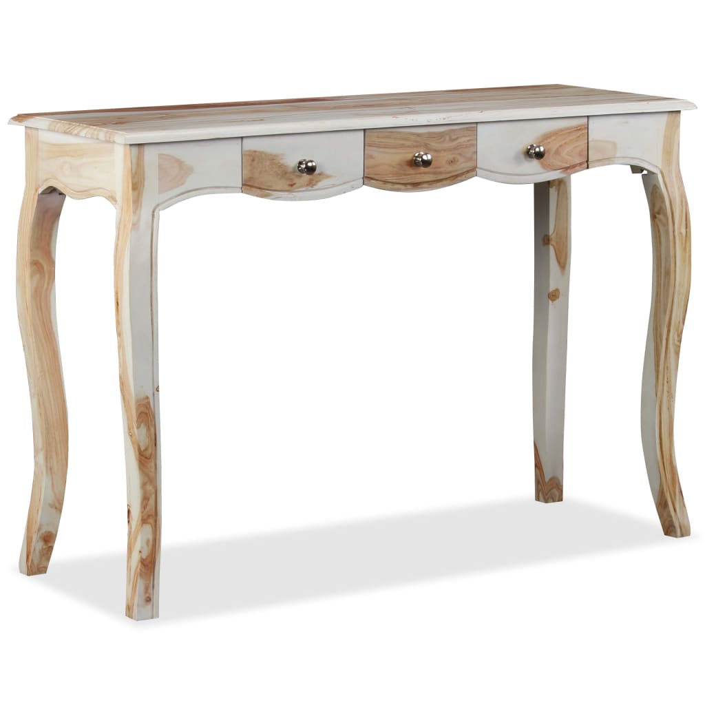 Sivupöytä 3 vetolaatikolla Kiinteä seesampuu 110x40x76 cm - Sisustajankoti.fi