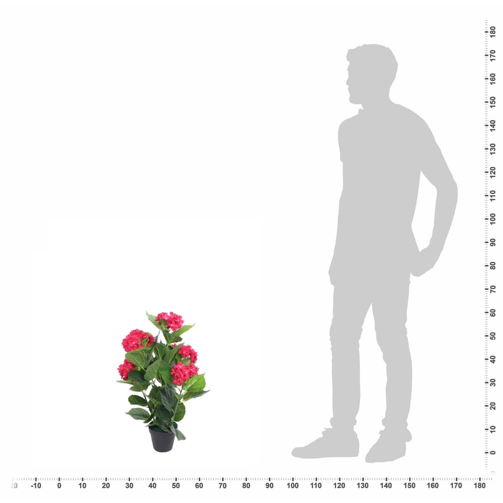 Tekokukka ruukulla hortensia 60 cm punainen - Sisustajankoti.fi