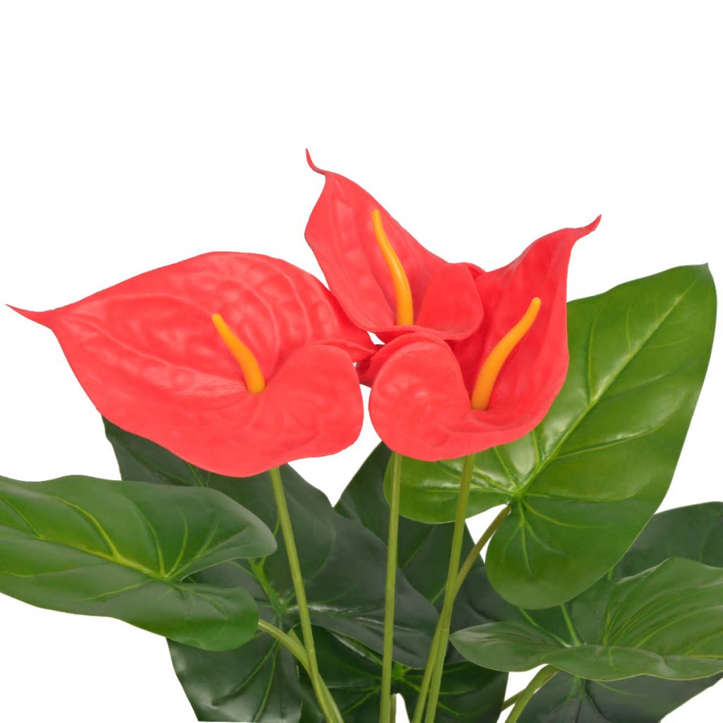 Tekokukka ruukulla flamingokukka 45 cm punainen ja keltainen - Sisustajankoti.fi