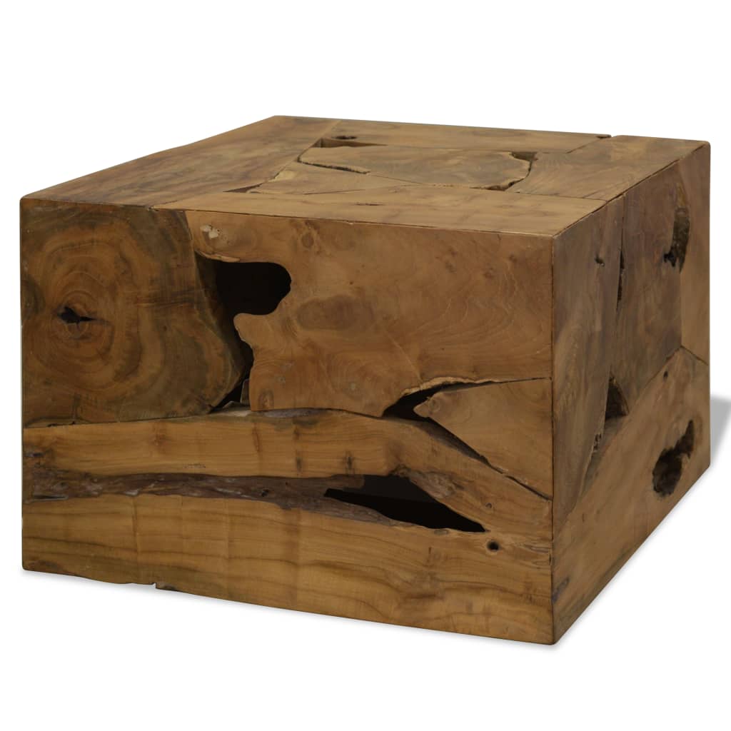 Sohvapöytä 50x50x35 cm aito tiikki ruskea - Sisustajankoti.fi