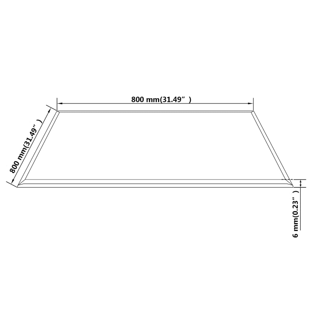 Pöytälevy Karkaistu Lasi Pyöreä 800x800 mm - Sisustajankoti.fi