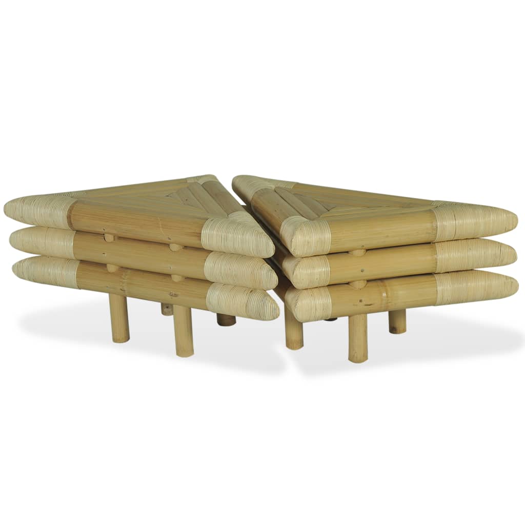 Yöpöydät 2 kpl 60x60x40 cm bambu luonnollinen - Sisustajankoti.fi