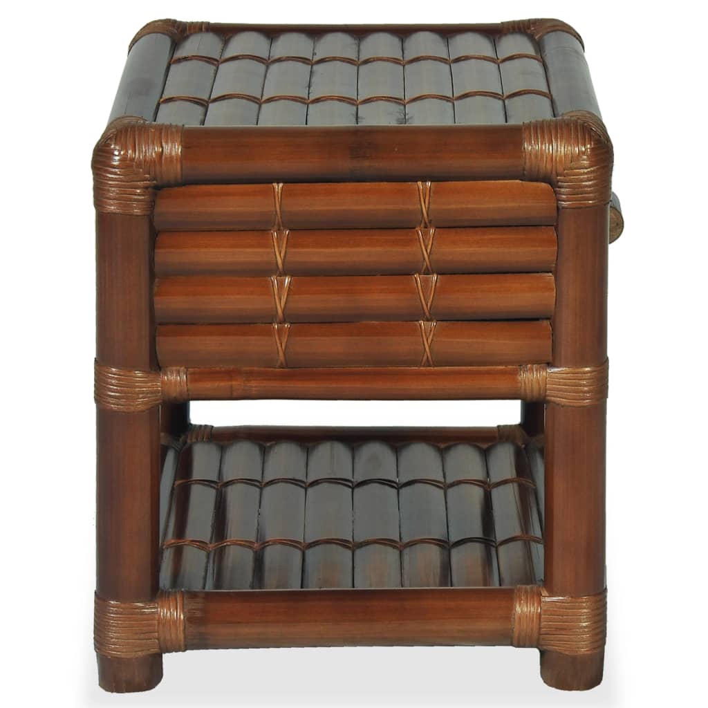 Yöpöytä 45x45x40 cm bambu tummanruskea - Sisustajankoti.fi