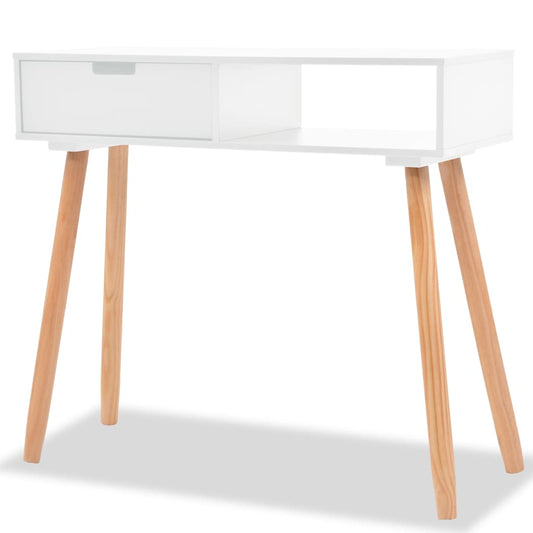Sivupöytä Täysi mänty 80x30x72 cm Valkoinen - Sisustajankoti.fi