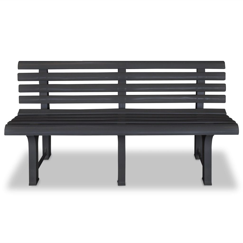Puutarhapenkki 145,5 cm muovi antrasiitti - Sisustajankoti.fi