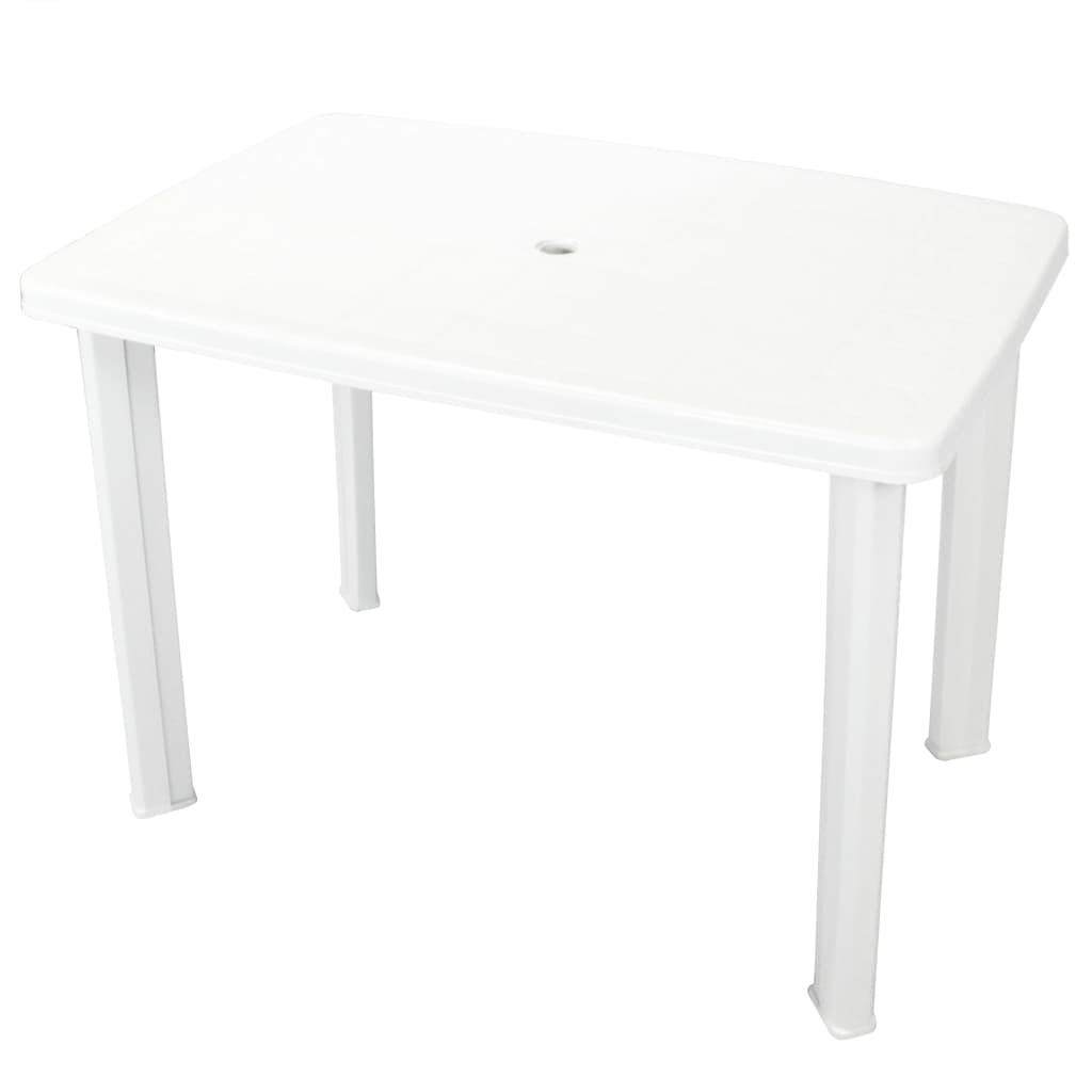 Puutarhapöytä valkoinen 101x68x72 cm muovi - Sisustajankoti.fi