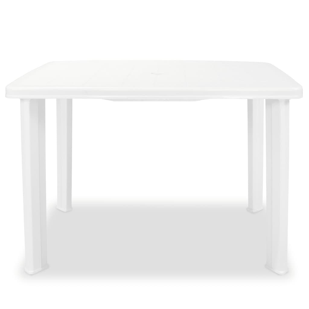 Puutarhapöytä valkoinen 101x68x72 cm muovi - Sisustajankoti.fi