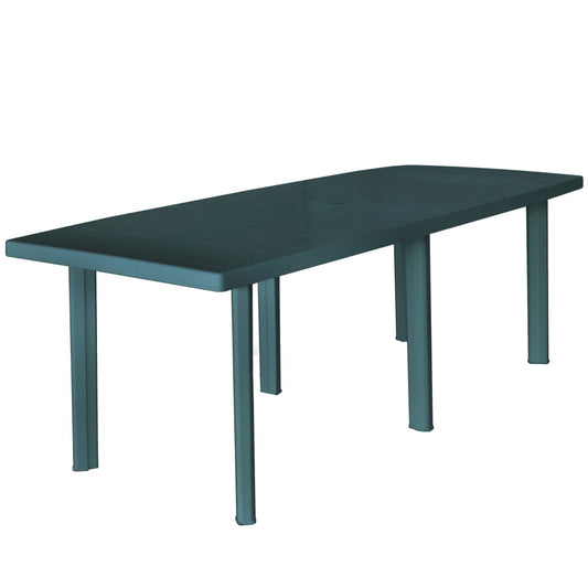 Puutarhapöytä vihreä 210x96x72 cm muovi - Sisustajankoti.fi