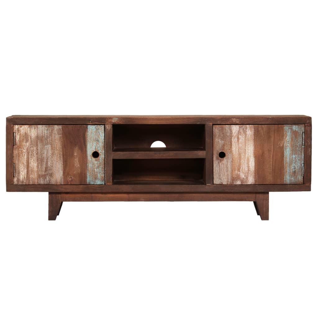 TV-taso kiinteä akaasiapuu vintagetyyli 118x30x40 cm - Sisustajankoti.fi