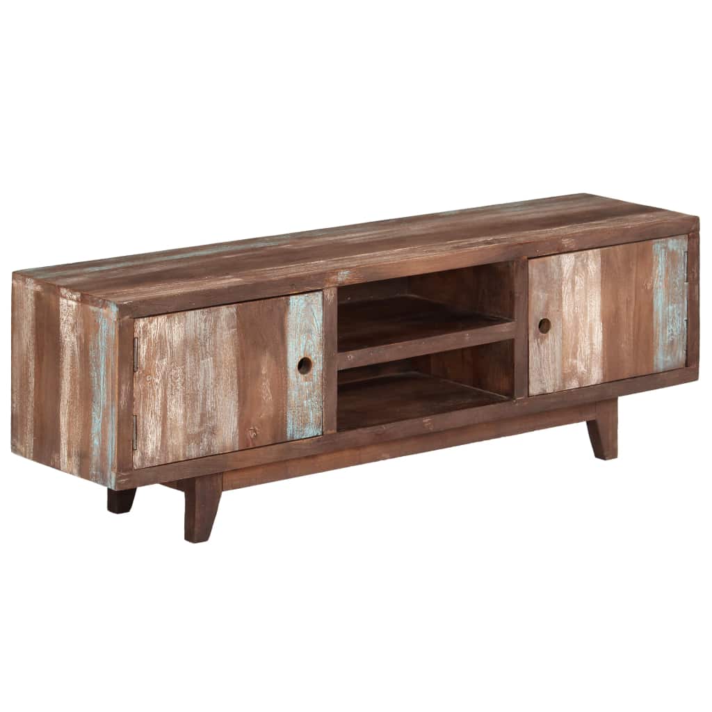 TV-taso kiinteä akaasiapuu vintagetyyli 118x30x40 cm - Sisustajankoti.fi