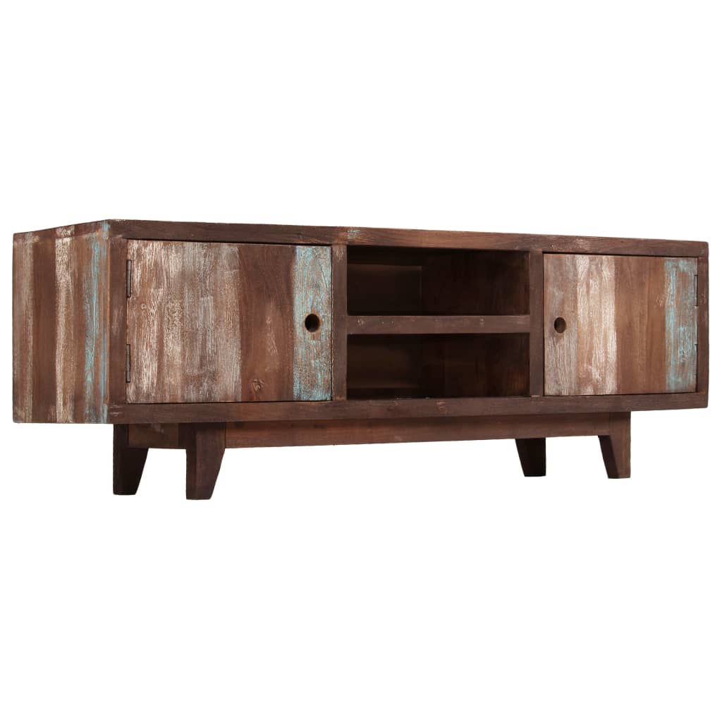 TV-taso kiinteä akaasiapuu vintagetyyli 118x30x40 cm - Sisustajankoti.fi