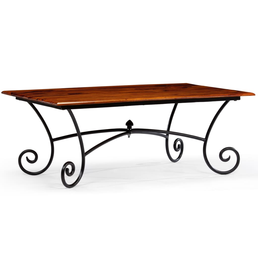 Sohvapöytä kaarevilla jaloilla täysi seesampuu 110x60x39 cm - Sisustajankoti.fi