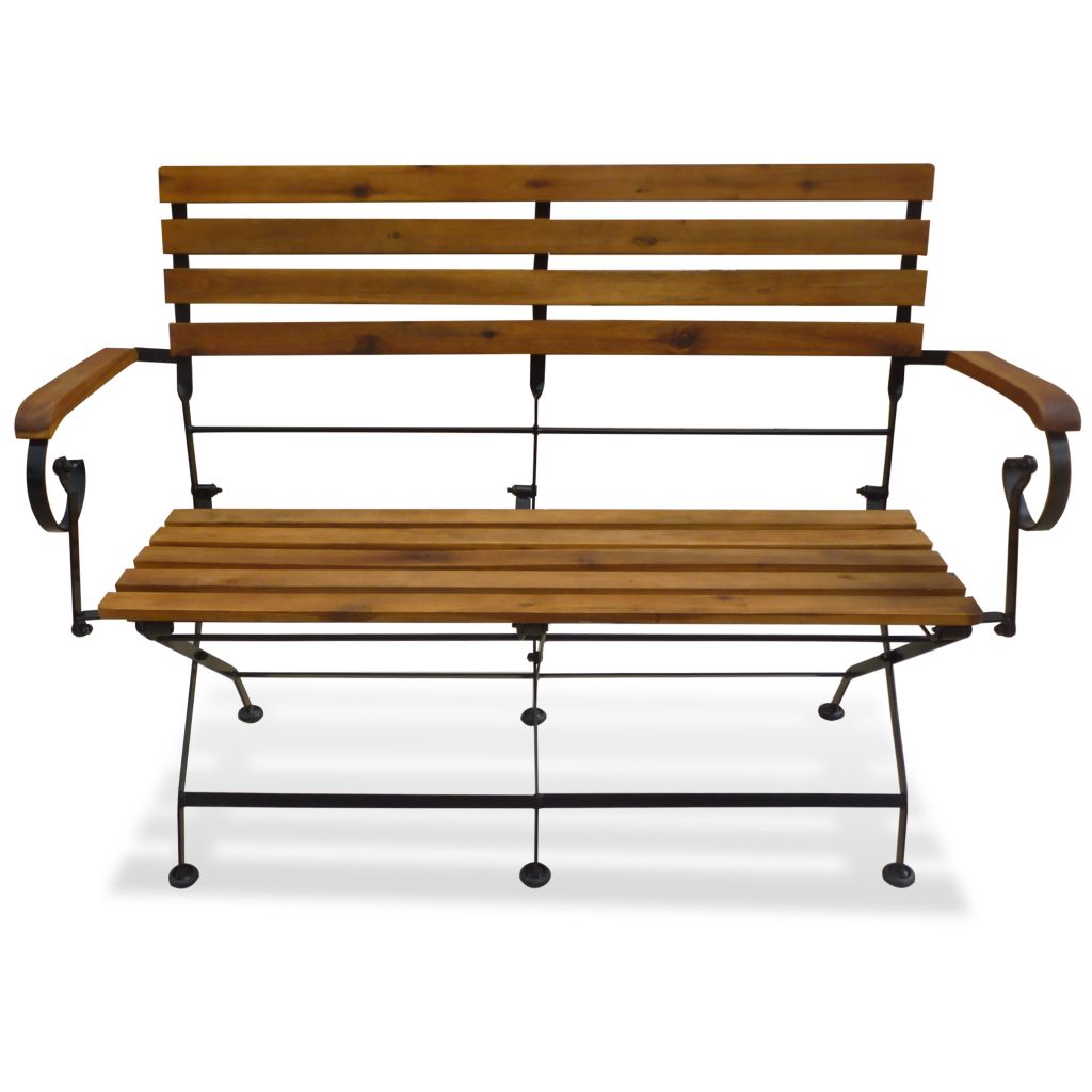 Kokoontaitettava puutarhapenkki 112 cm akaasiapuu - Sisustajankoti.fi