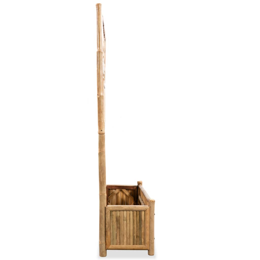 Korotettu kukkalaatikko säleiköllä bambu 70 cm - Sisustajankoti.fi