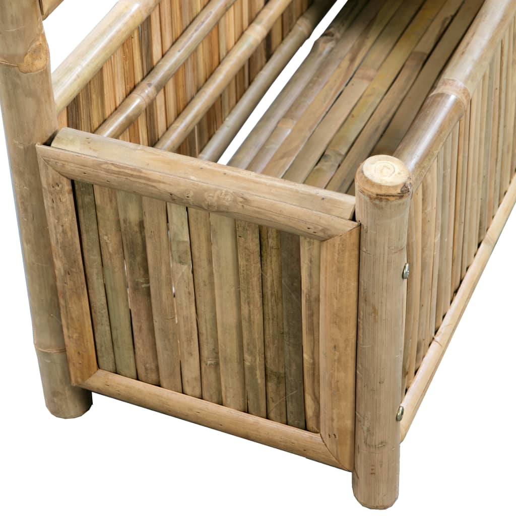 Korotettu kukkalaatikko säleiköllä bambu 70 cm - Sisustajankoti.fi