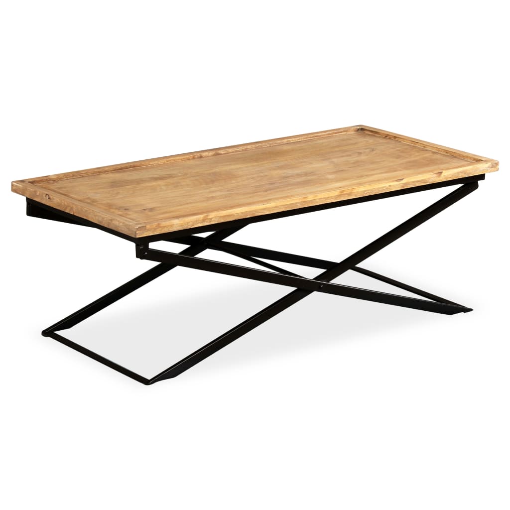 Sohvapöytä kiinteä mangopuu 110x55x42 cm - Sisustajankoti.fi