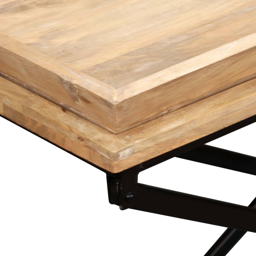 Sohvapöytä kiinteä mangopuu 110x55x42 cm - Sisustajankoti.fi