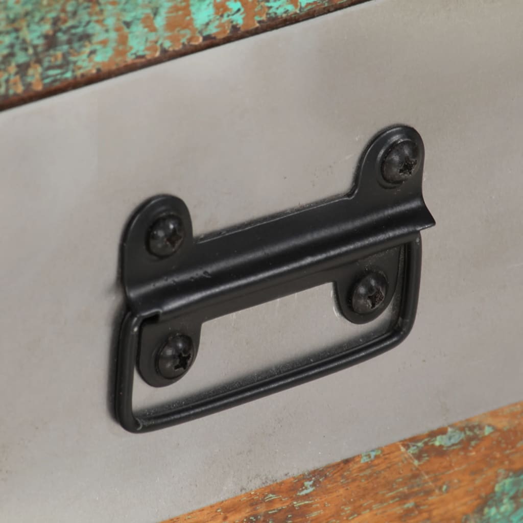 Sohvapöytä 3 vetolaatikolla kierrätyspuu 100x50x35 cm - Sisustajankoti.fi