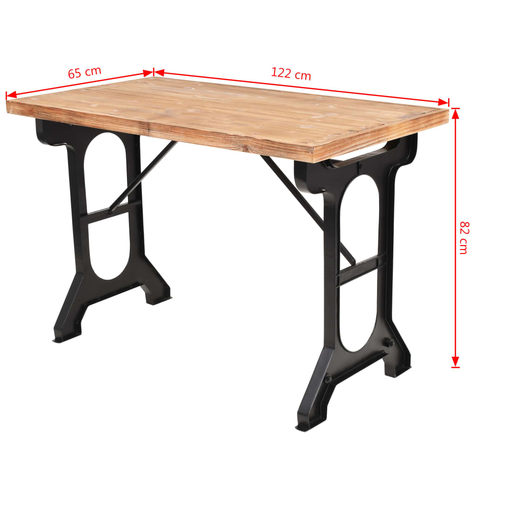 Ruokapöytä 122x65x82 cm kuusipuinen pöytälevy - Sisustajankoti.fi
