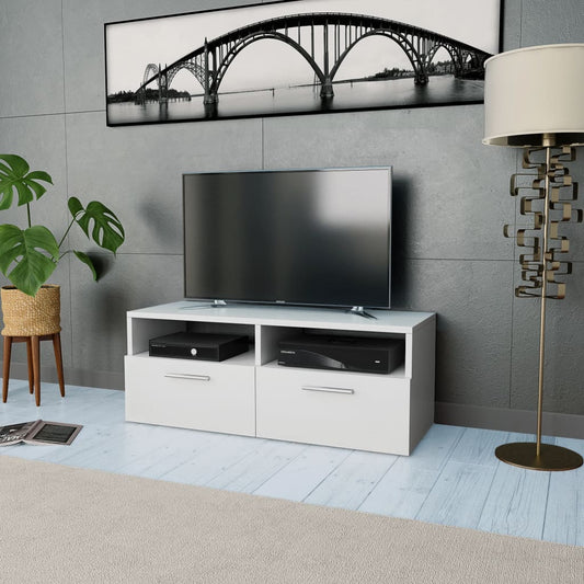 TV-taso 95x35x36 cm Valkoinen - Sisustajankoti.fi