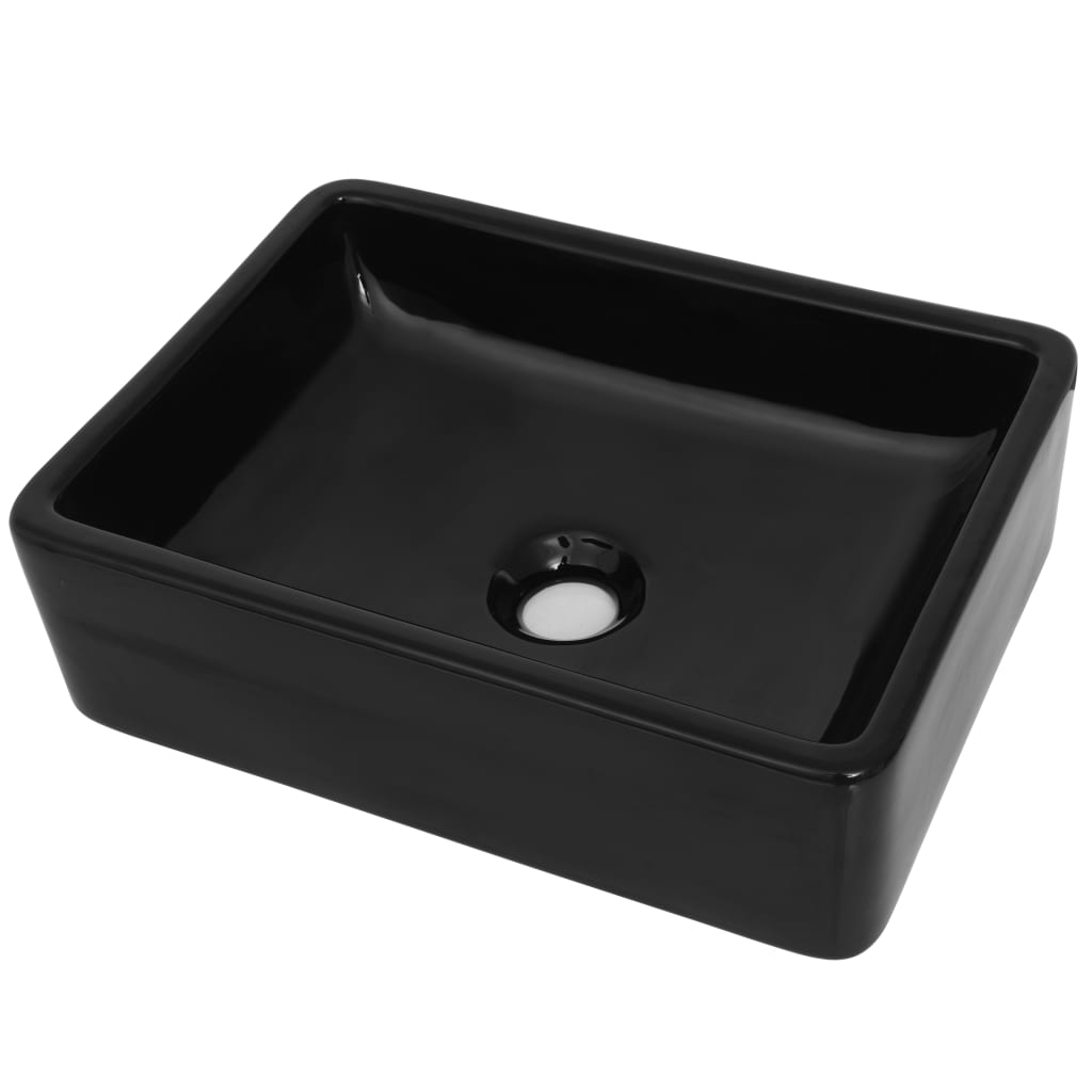Keraaminen pesuallas suorakaide 41x30x12 cm musta - Sisustajankoti.fi