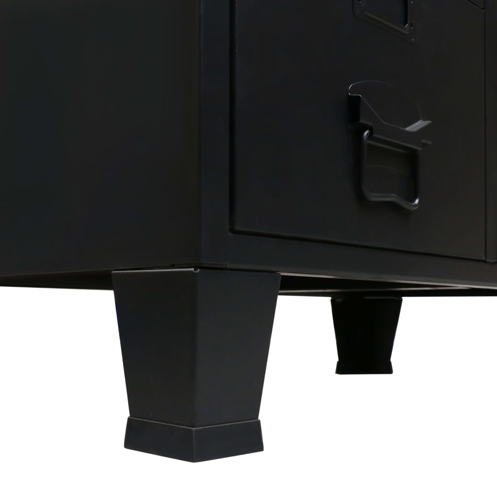 Metallinen vaatekaappi teollinen tyyli 67x35x107 cm musta - Sisustajankoti.fi
