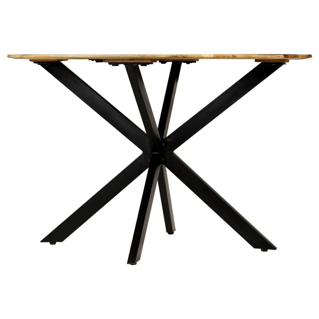Ruokapöytä karkea mangopuu ja teräs 120x77 cm - Sisustajankoti.fi