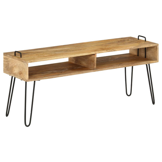 TV-taso kiinteä mangopuu 110x35x45 cm - Sisustajankoti.fi