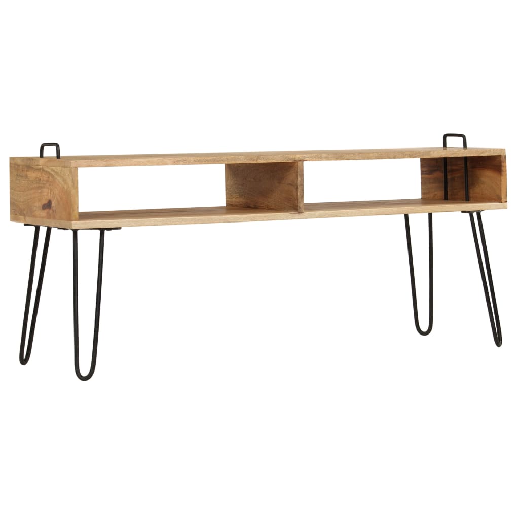 TV-taso kiinteä mangopuu 110x35x45 cm - Sisustajankoti.fi