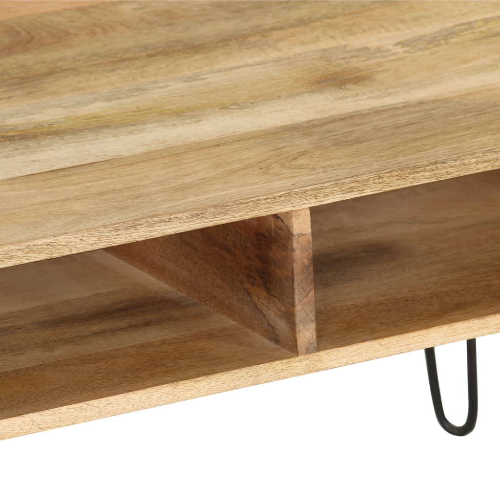TV-taso kiinteä mangopuu 110x35x45 cm - Sisustajankoti.fi