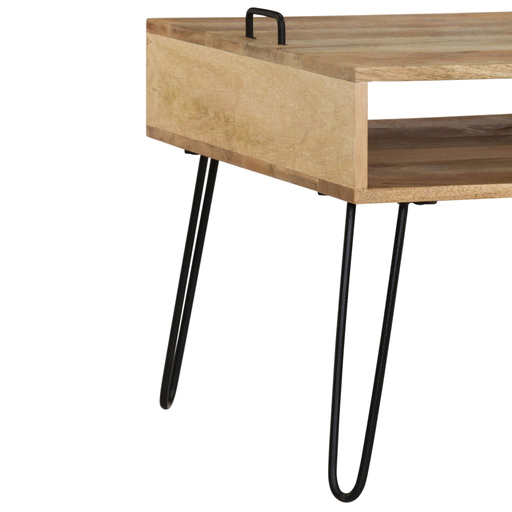 TV-taso kiinteä mangopuu 110x35x45 cm - Sisustajankoti.fi