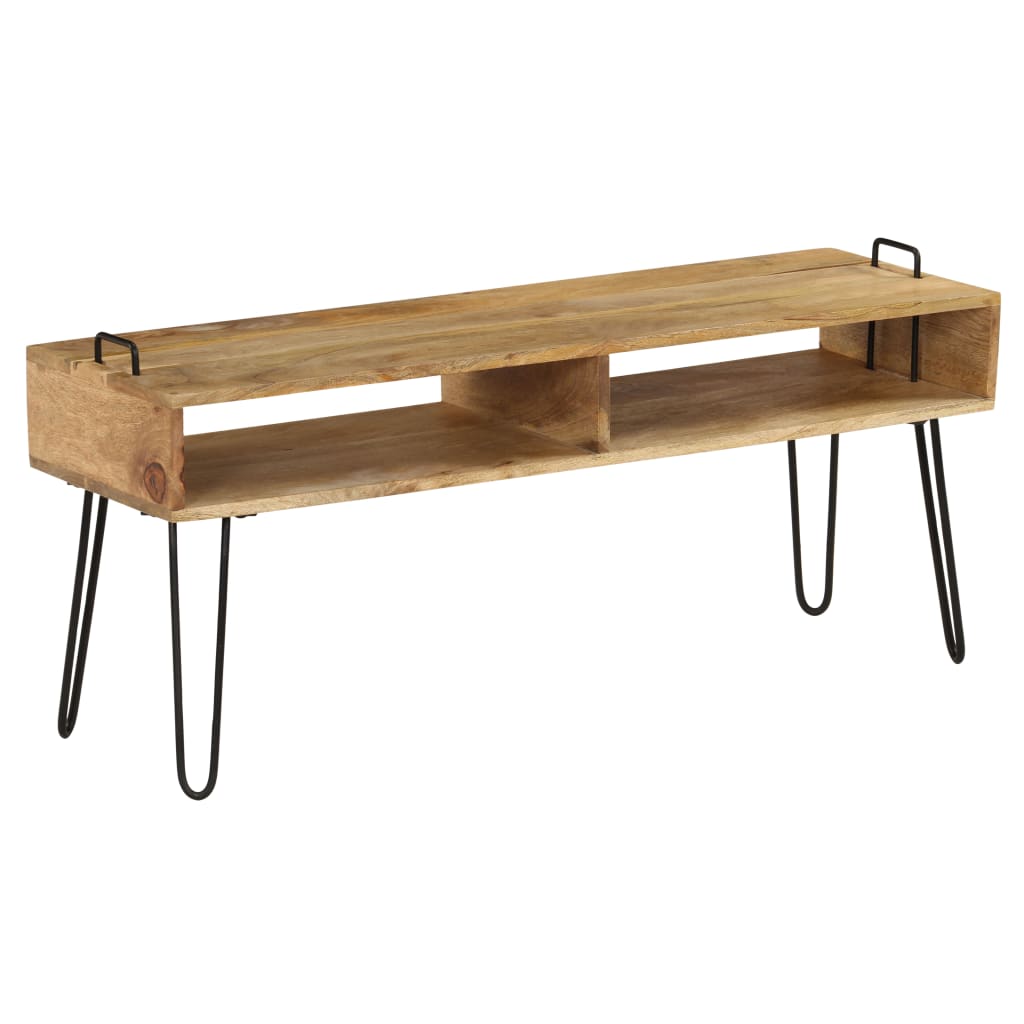 TV-taso kiinteä mangopuu 110x35x45 cm - Sisustajankoti.fi