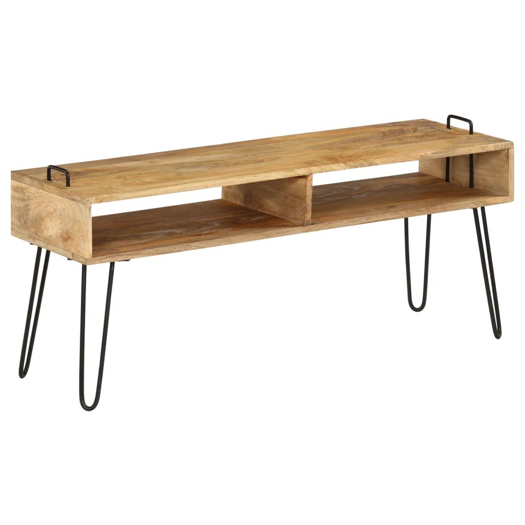 TV-taso kiinteä mangopuu 110x35x45 cm - Sisustajankoti.fi