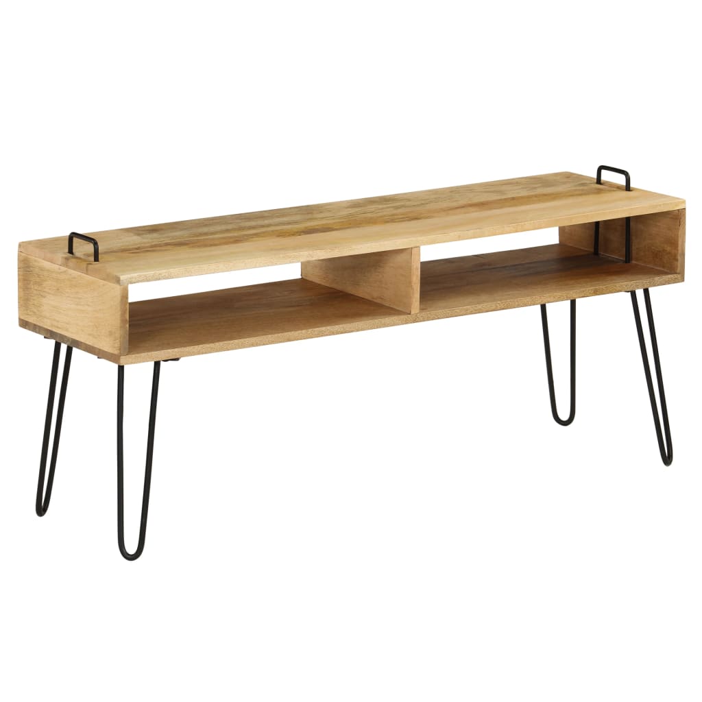 TV-taso kiinteä mangopuu 110x35x45 cm - Sisustajankoti.fi