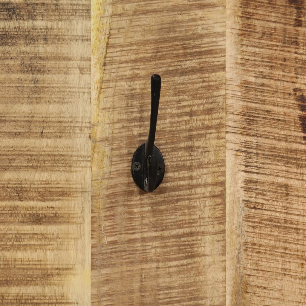 Seinäkiinnitteiset naulakot 2 kpl kiinteä mangopuu 36x110x3 cm - Sisustajankoti.fi