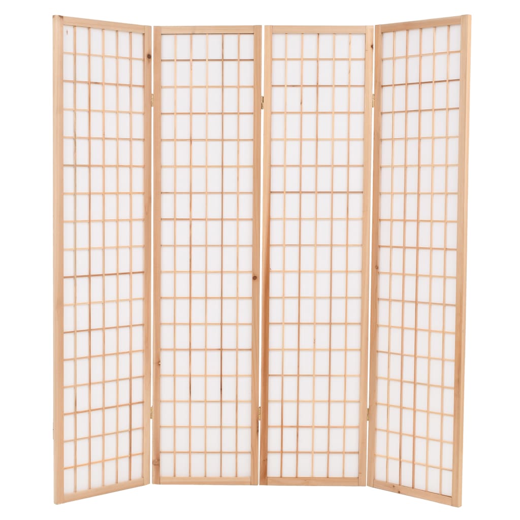 Taitettava tilanjakaja 4 paneelia japanilaistyylinen 160x170cm - Sisustajankoti.fi